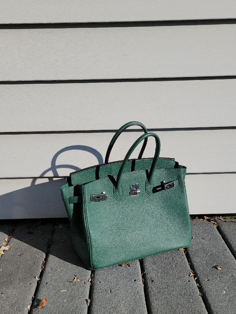 Green Structured Handbag - Picture 2 of 9